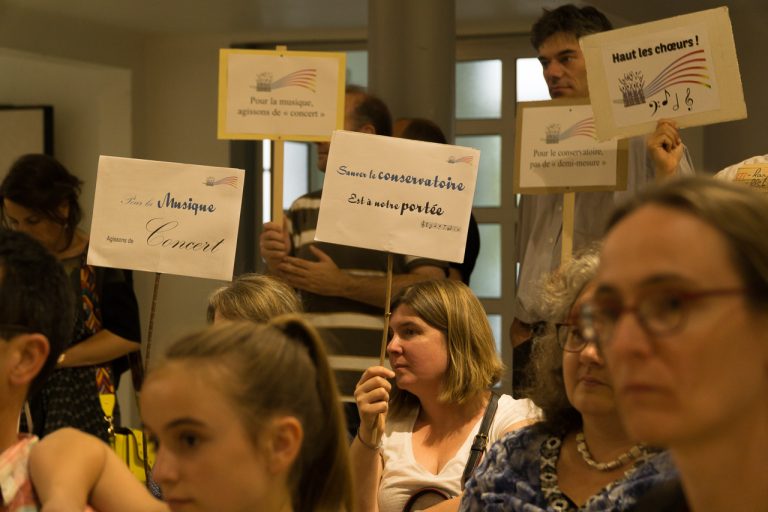 Parents  et élèves se mobilisent pour le Conservatoire