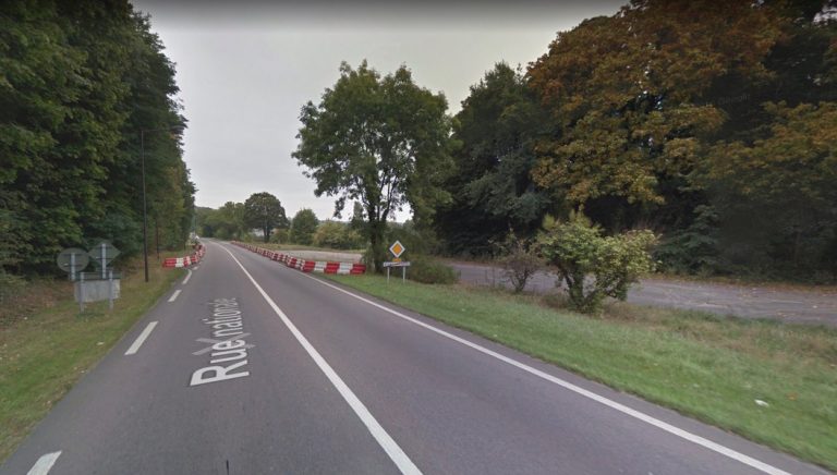 La route départementale sécurisée côté Rolleboise