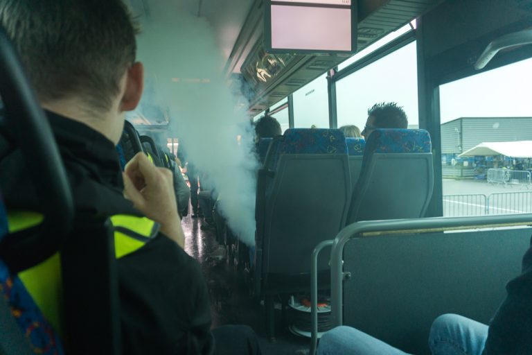 Les collégiens participent à la prévention incendie des chauffeurs de bus
