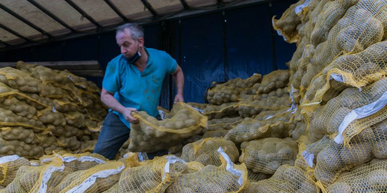 Pour écouler ses pommes de terre, un producteur nordiste sillonne la région