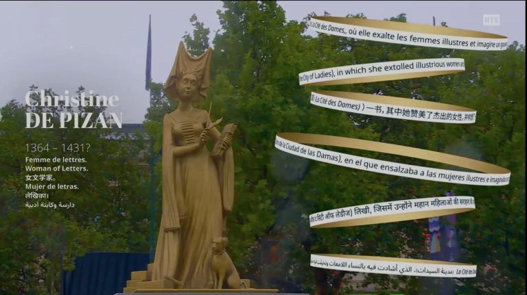 La Ville veut récupérer la statue de Christine de Pizan, vue en ouverture des JO