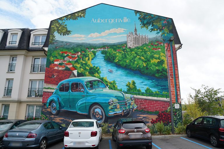 L’histoire de la ville résumée dans une fresque